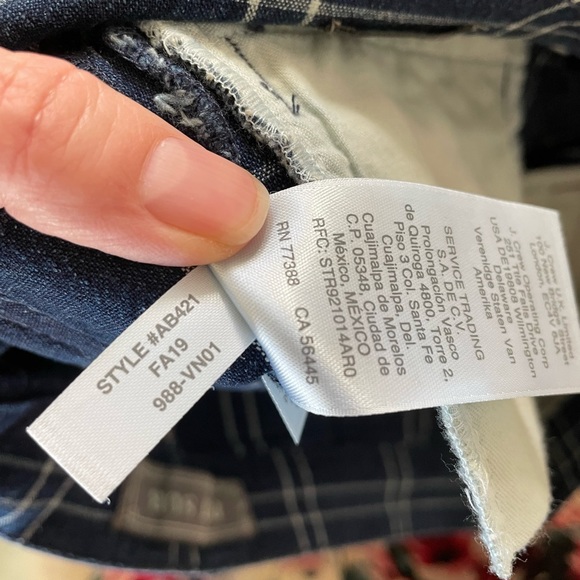 J Crew Windowpane Plaid Wide Leg Jeans - Picture 5 of 5